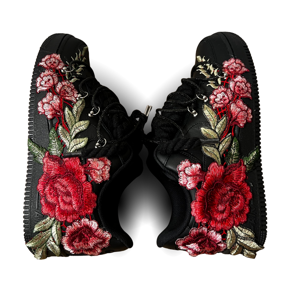 Nike Air Force 1 Black Rose Red Diamond Rózsanézet