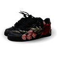 Nike Air Force 1 Black Rose Red Laced Up Csanadsoles