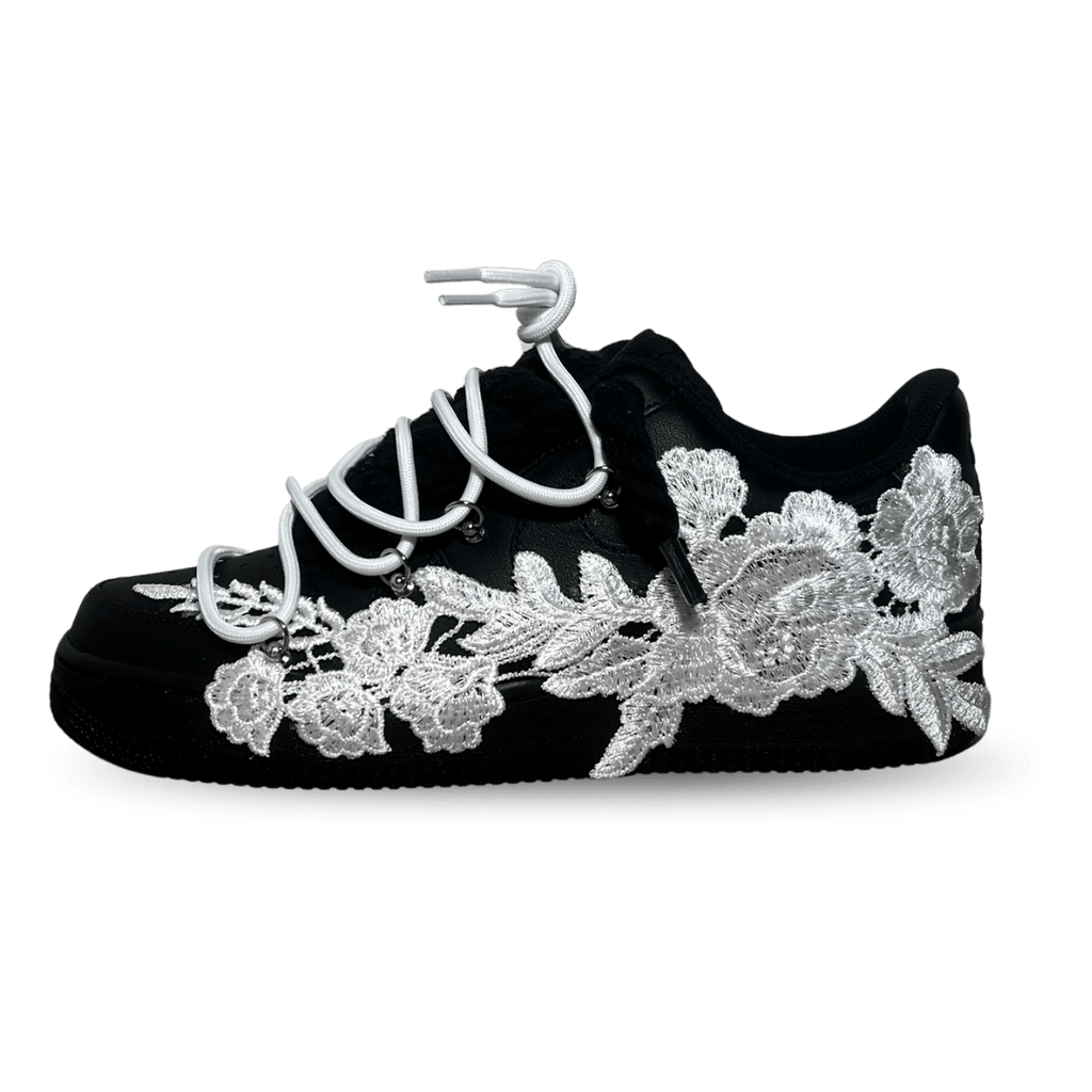 Nike Air Force 1 Black Rose White Laced Up Oldalnézet