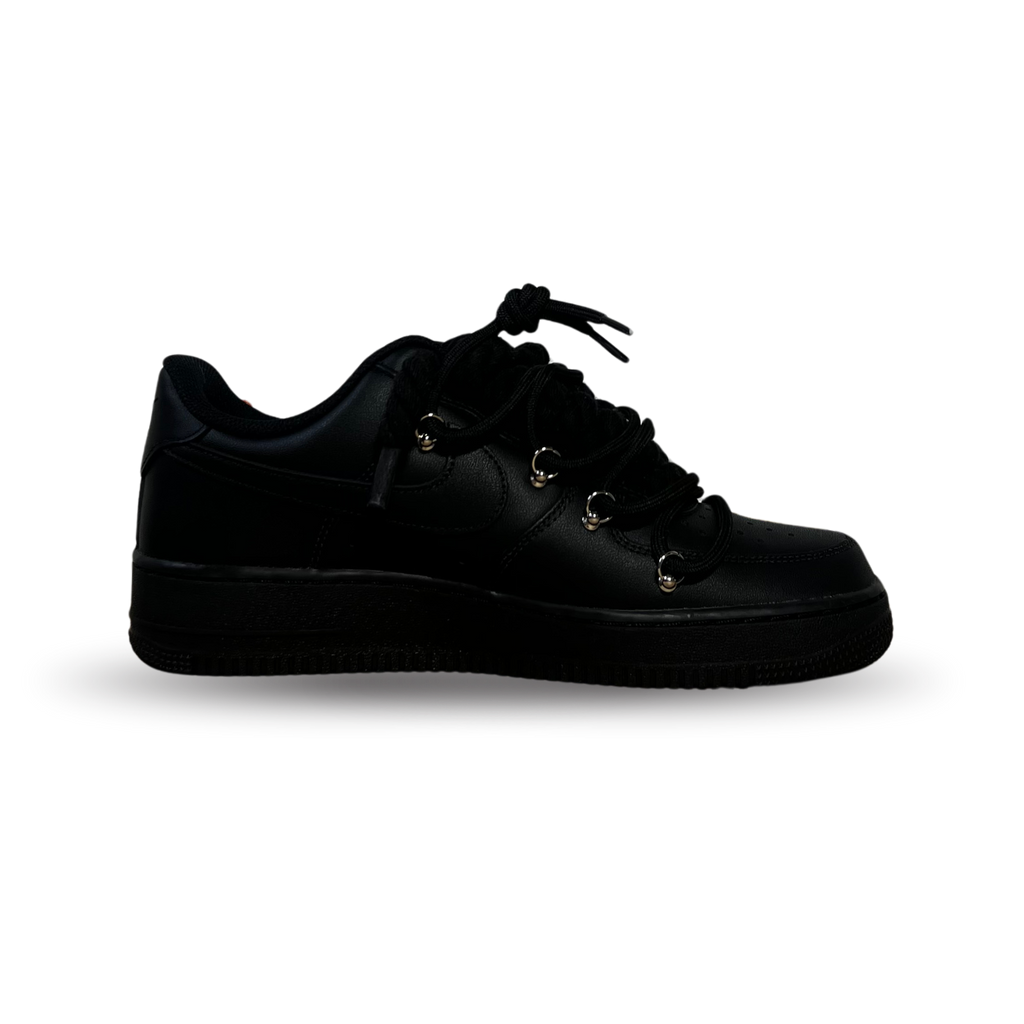 Nike Air Force 1 Black Rose Yellow Laced Up Belső oldalnézet