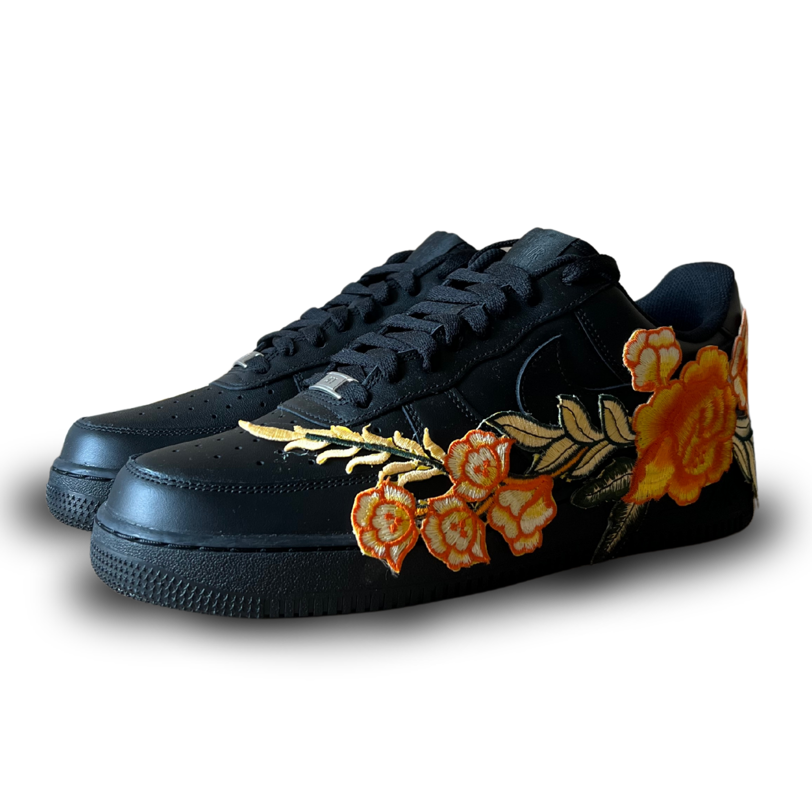 Nike Air Force 1 Black Yellow Rose Csanadsoles