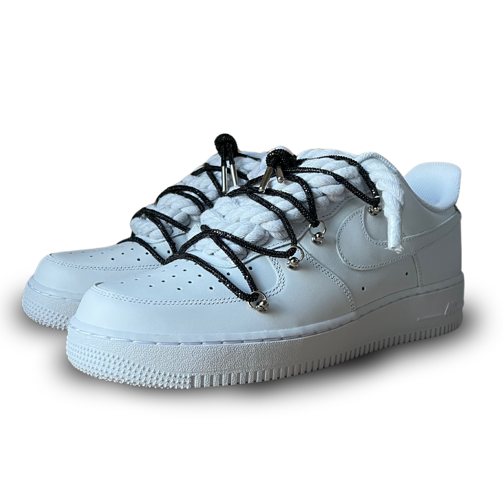 Nike Air Force 1 Diamond Rope Lace Black Csanadsoles