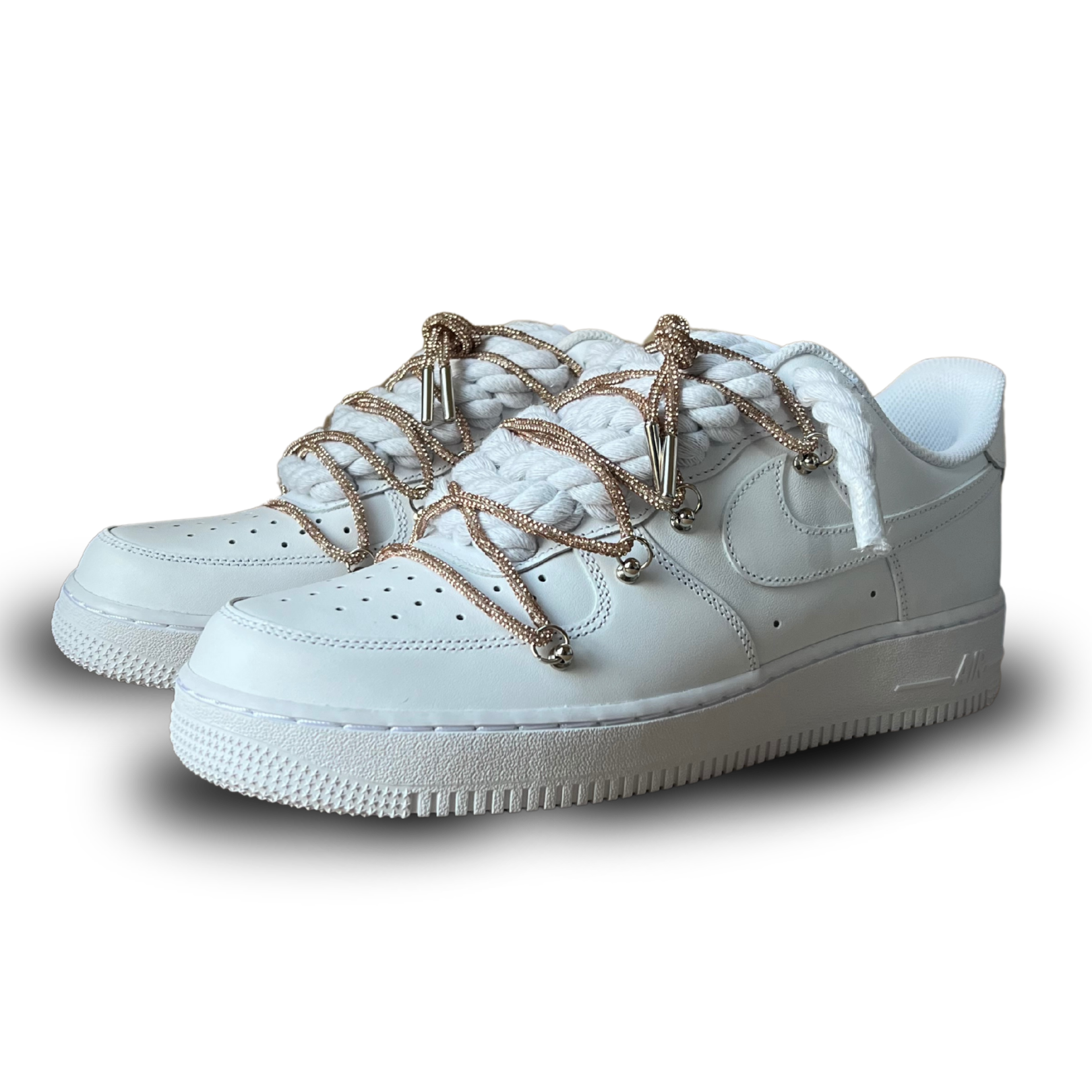 Nike Air Force 1 Diamond Rope Lace Champagne Csanadsoles