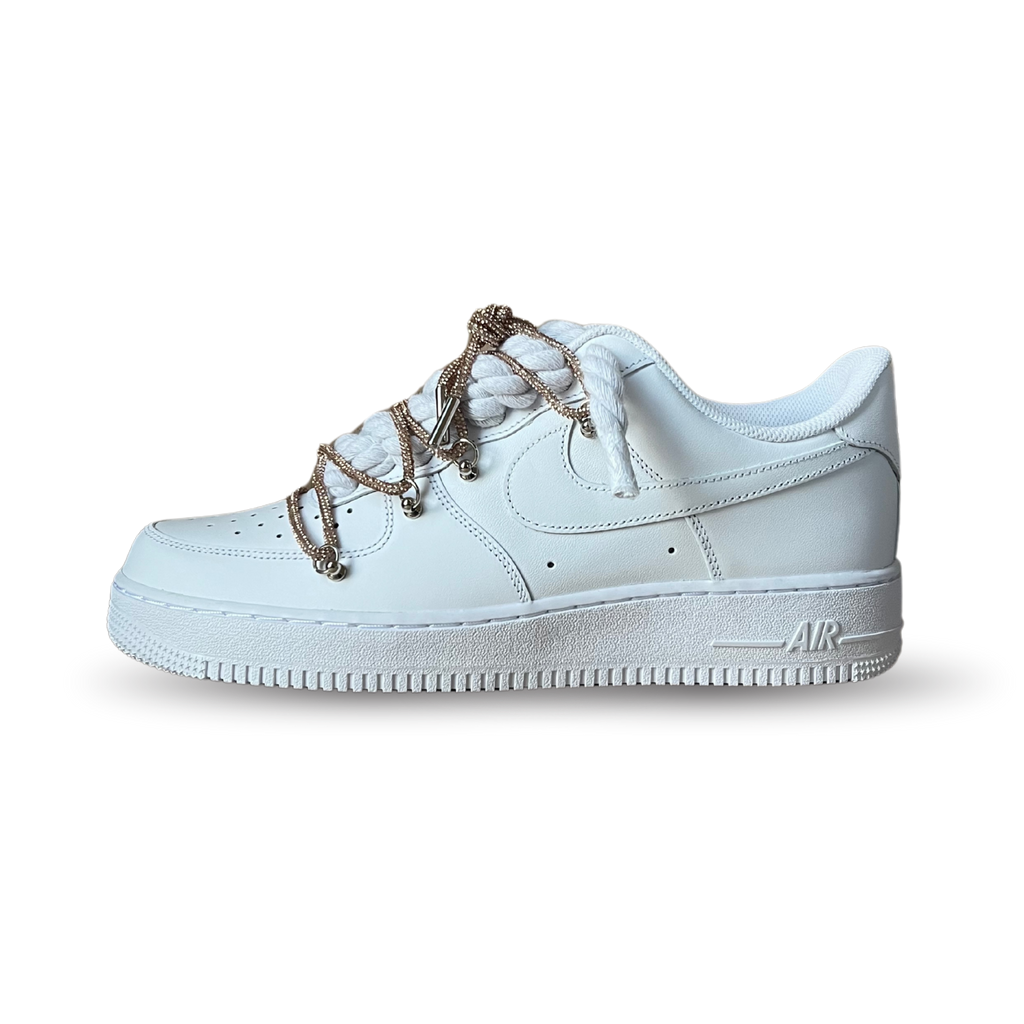 Nike Air Force 1 Diamond Rope Lace Champagne Oldalnézet