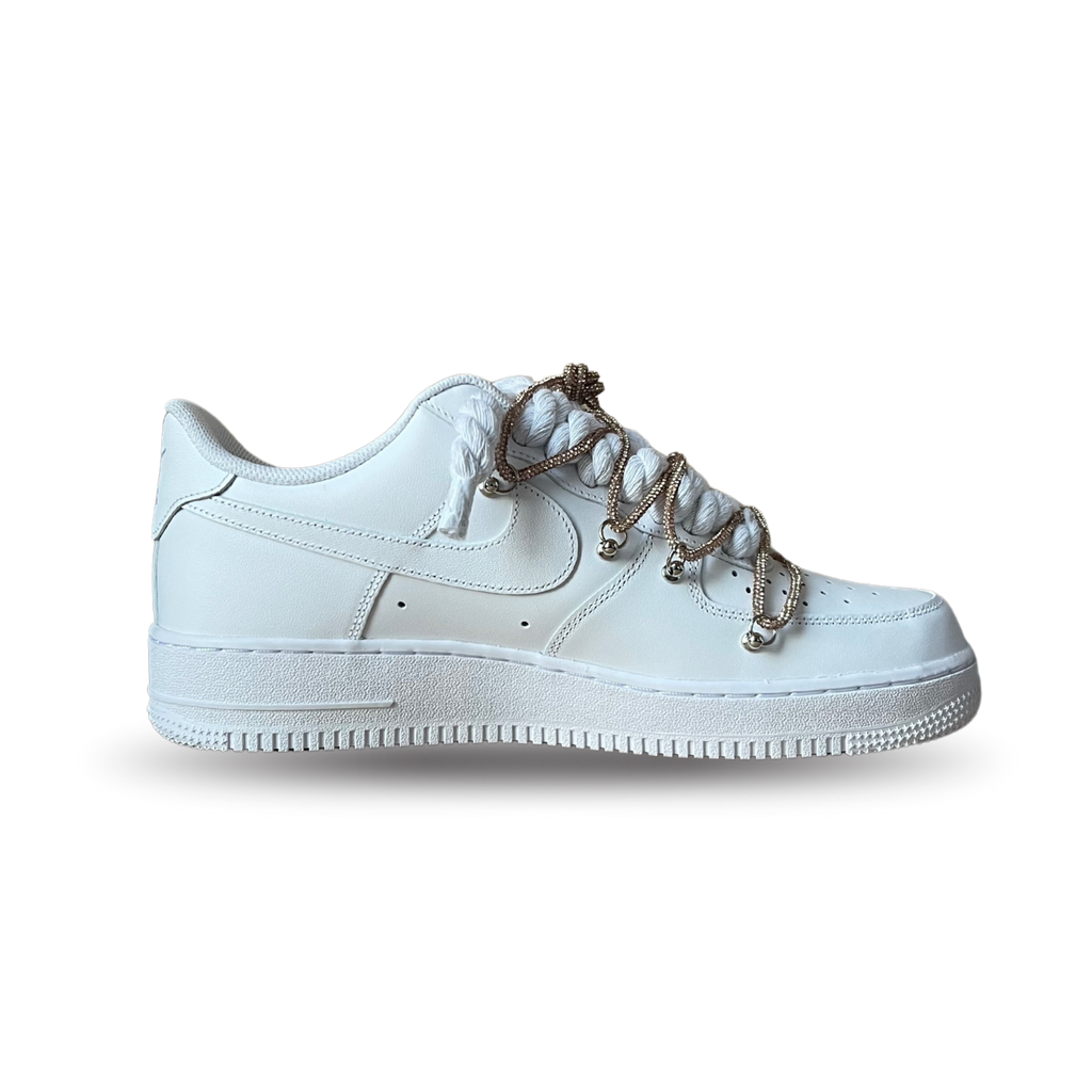Nike Air Force 1 Diamond Rope Lace Champagne Belső oldalnézet