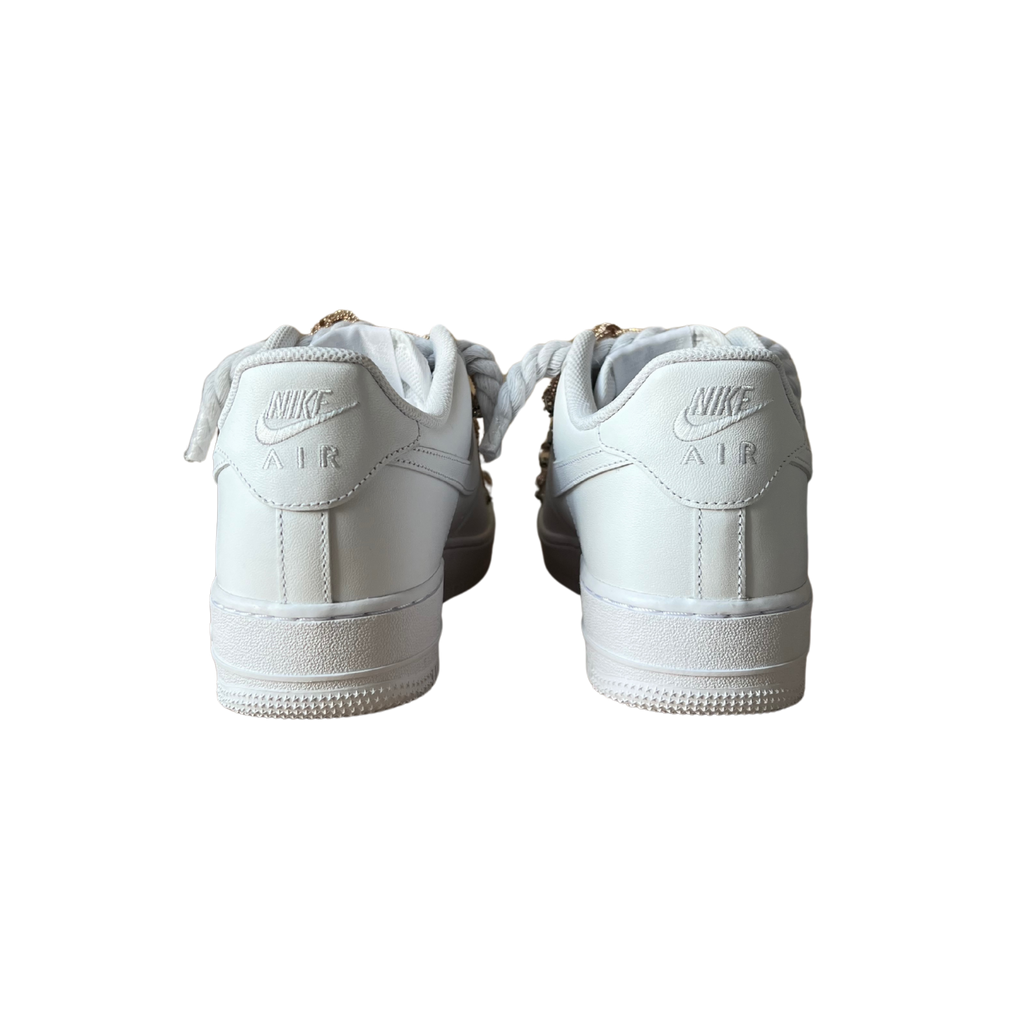 Nike Air Force 1 Diamond Rope Lace Champagne Hátulnézet