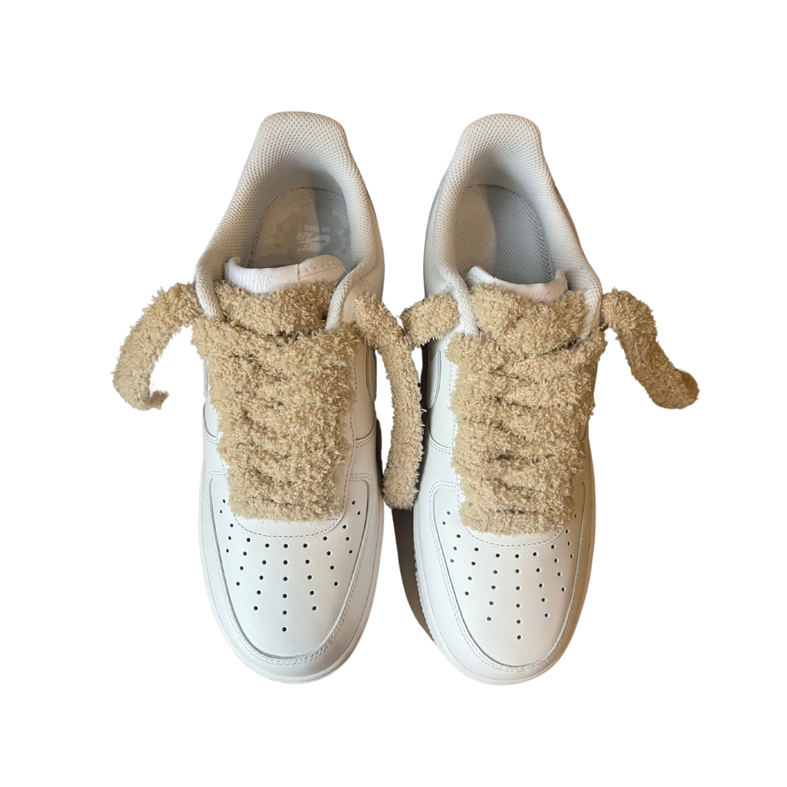 Nike Air Force 1 Fluffy Lace Coral Felülnézet