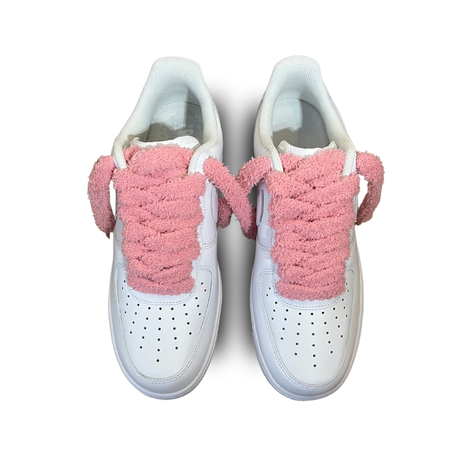 Nike Air Force 1 Fluffy Lace Pink Felülnézet