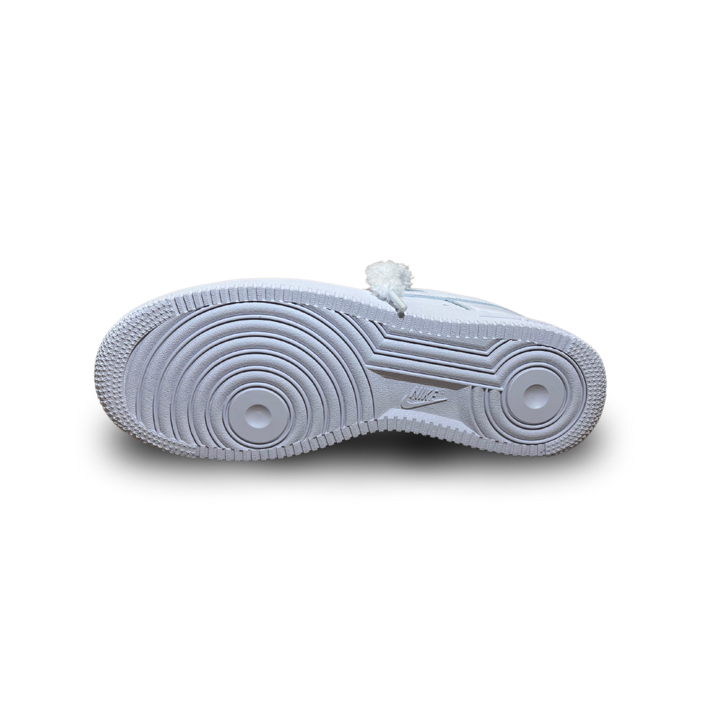 Nike Air Force 1 Fluffy Lace White Talp