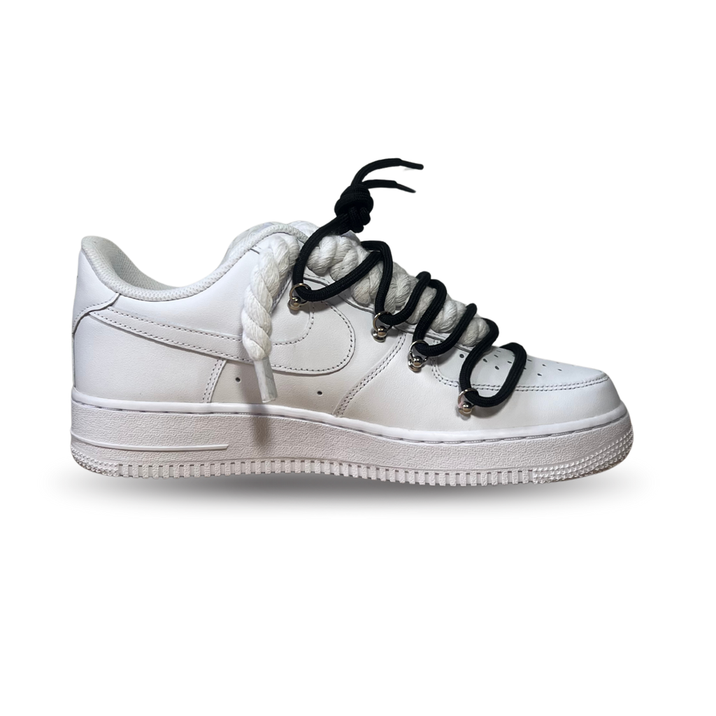 Nike Air Force 1 Laced Up Rope Lace Black Belső oldalnézet