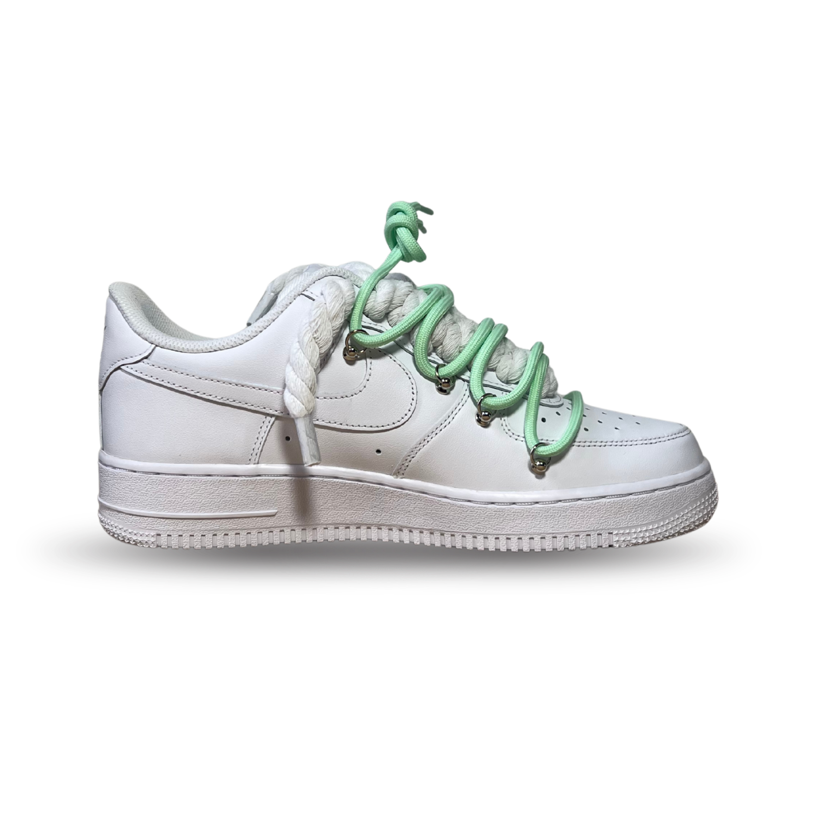 Nike Air Force 1 Laced Up Rope Lace Green Belső oldalnézet