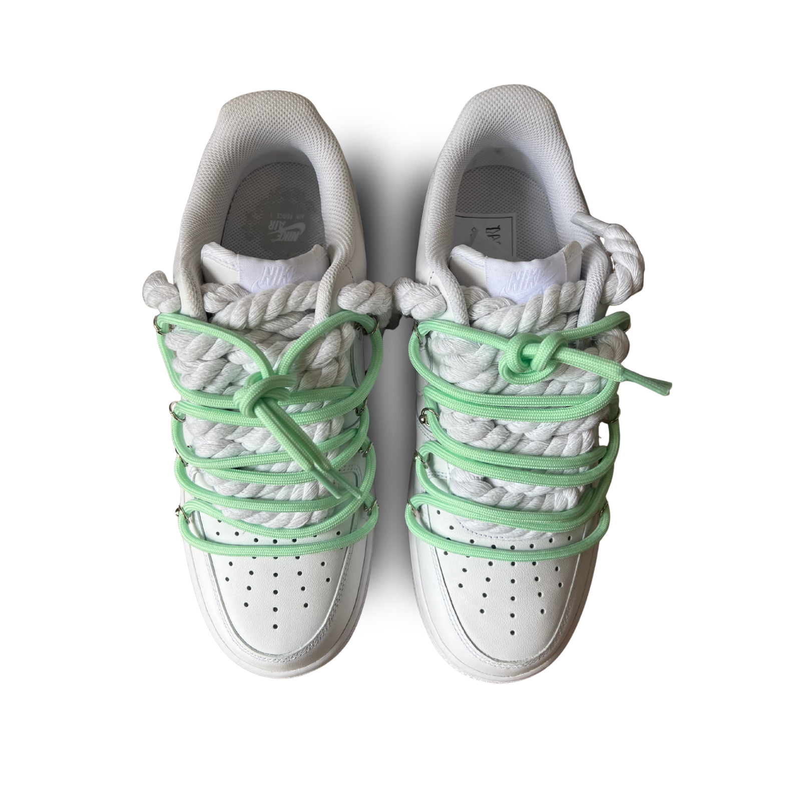 Nike Air Force 1 Laced Up Rope Lace Green Felülnézet