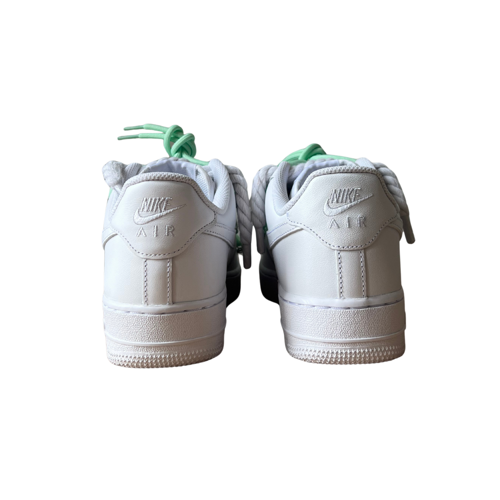 Nike Air Force 1 Laced Up Rope Lace Green Hátulnézet