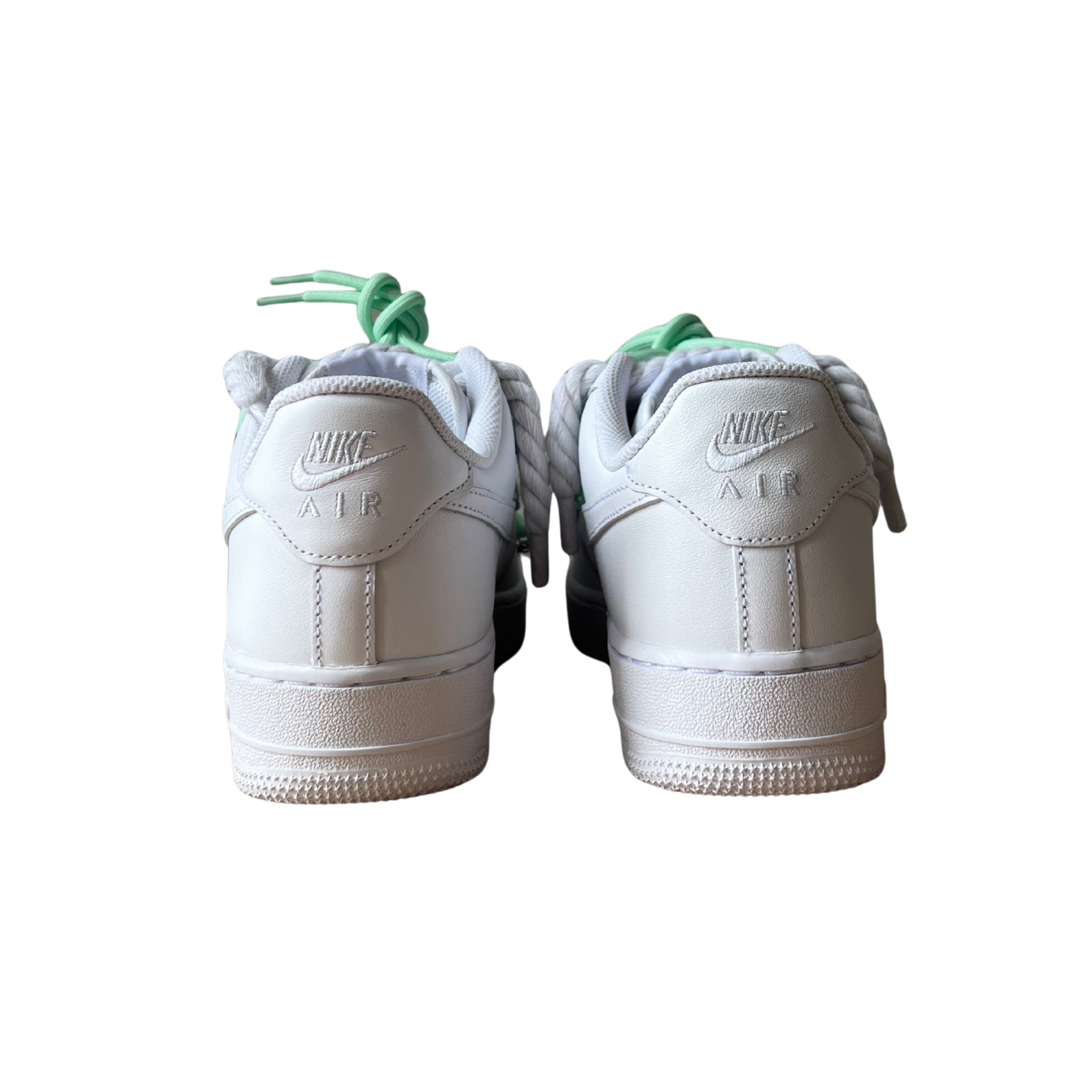 Nike Air Force 1 Laced Up Rope Lace Green Hátulnézet