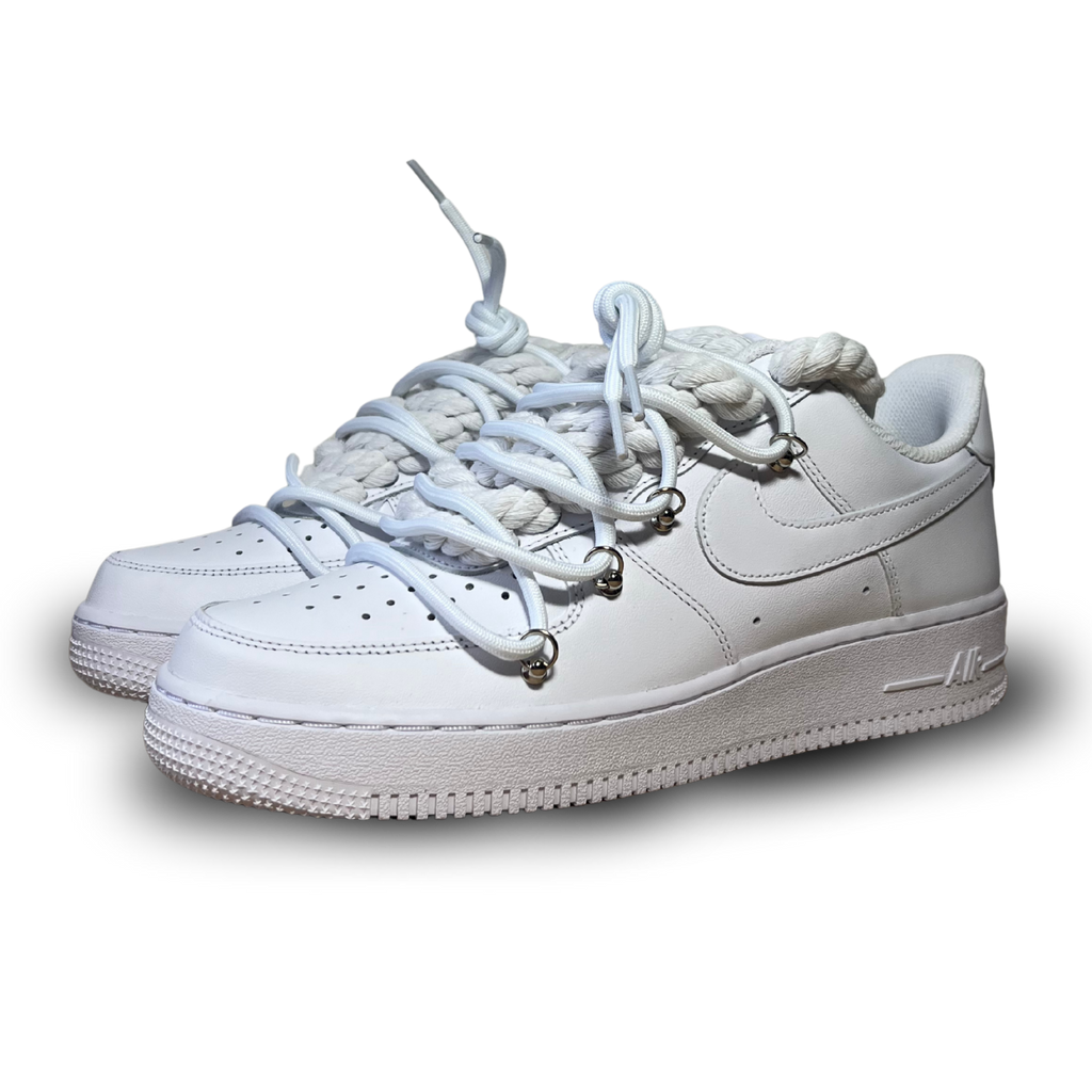Nike Air Force 1 Laced Up Rope Lace White Csanadsoles