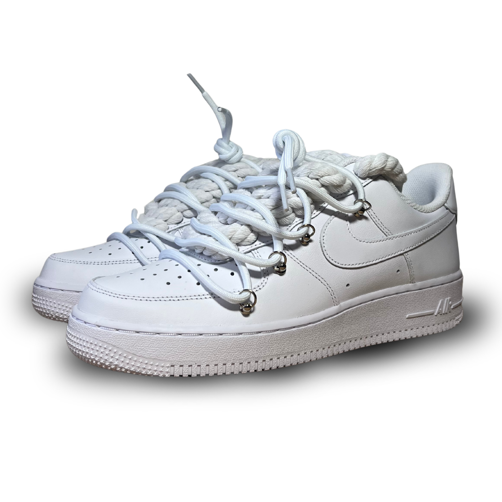 Nike Air Force 1 Laced Up Rope Lace White Csanadsoles