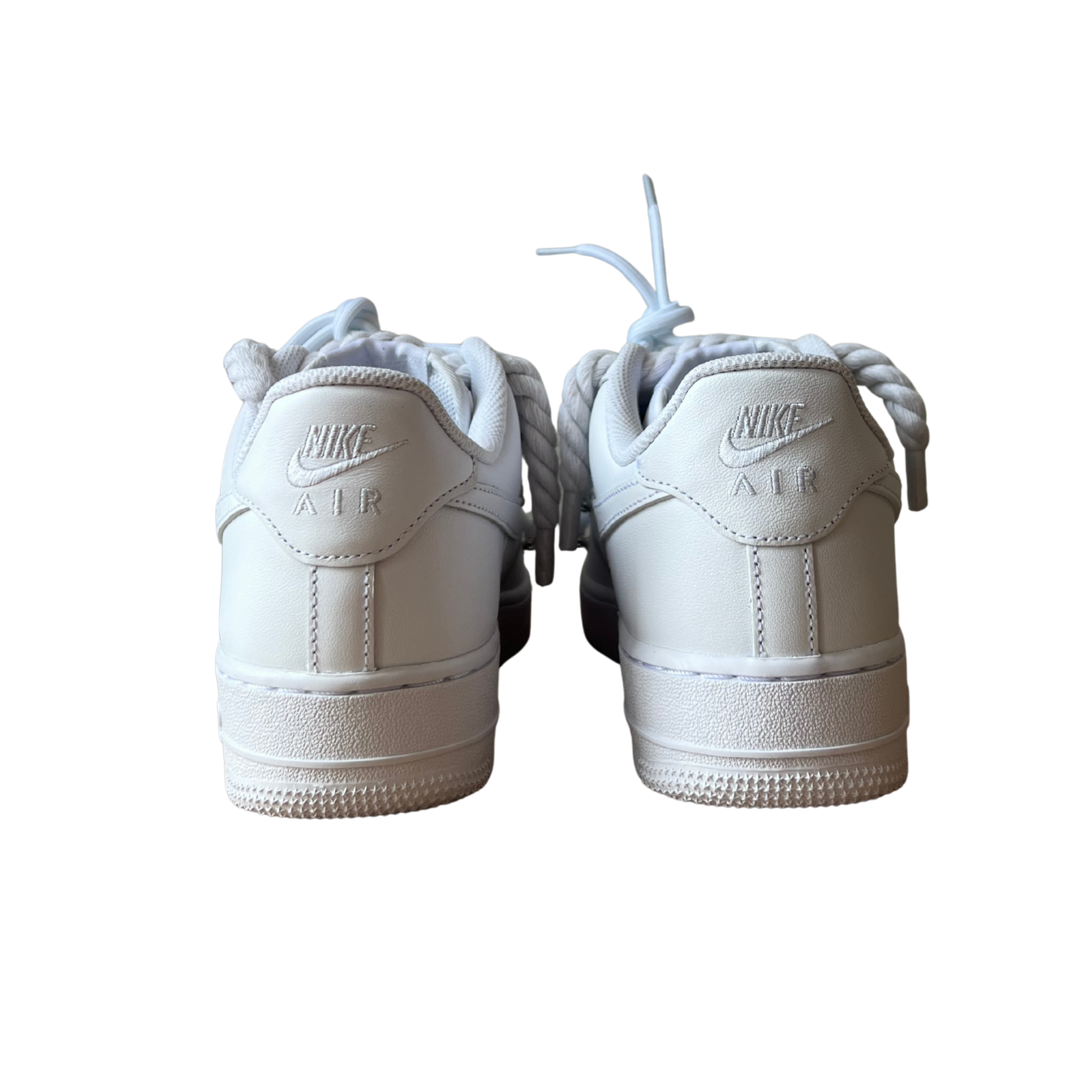 Nike Air Force 1 Laced Up Rope Lace White Hátulnézet