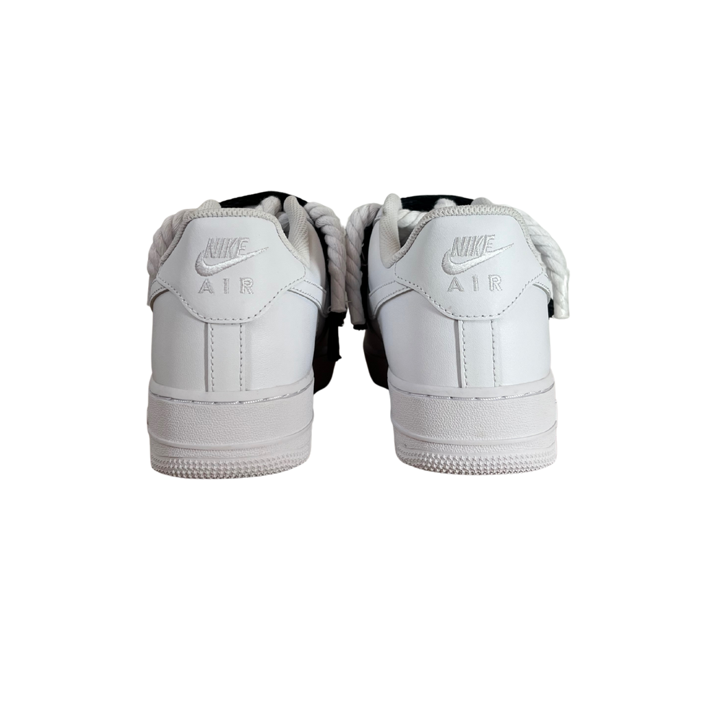 Nike Air Force 1 Lanvin Rope Lace Black Hátulnézet