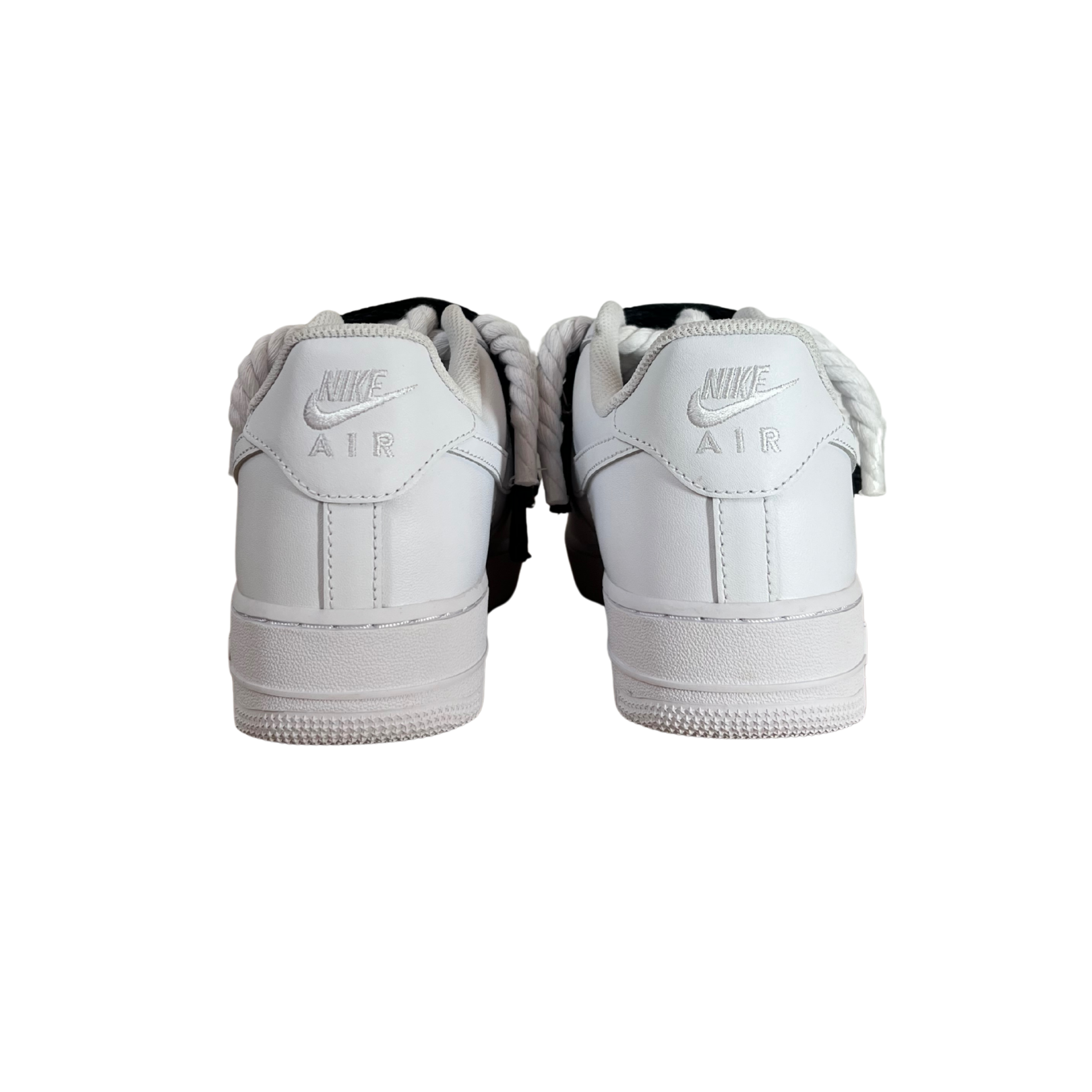 Nike Air Force 1 Lanvin Rope Lace Black Hátulnézet