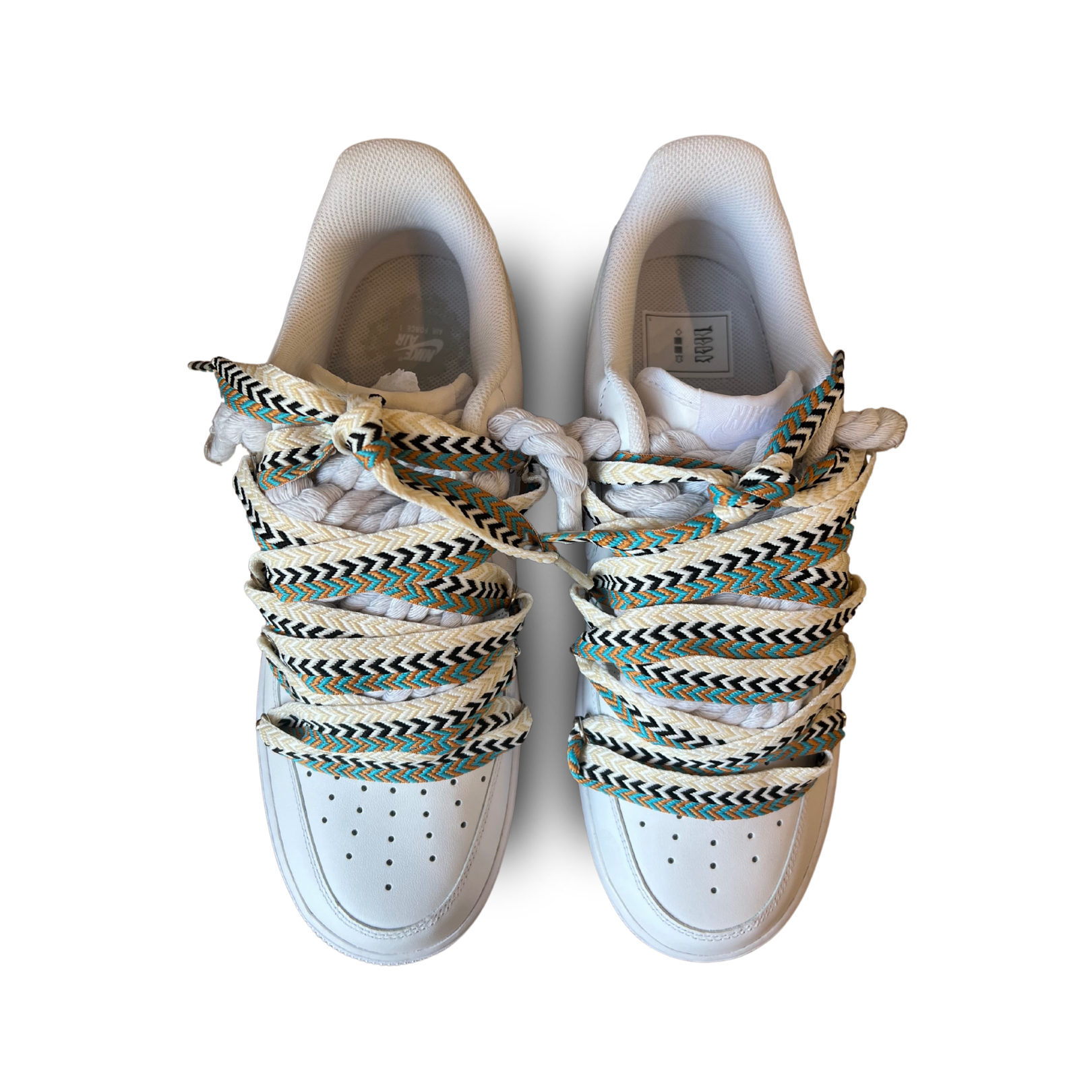 Nike Air Force 1 Lanvin Rope Lace Brown Beige Felülnézet