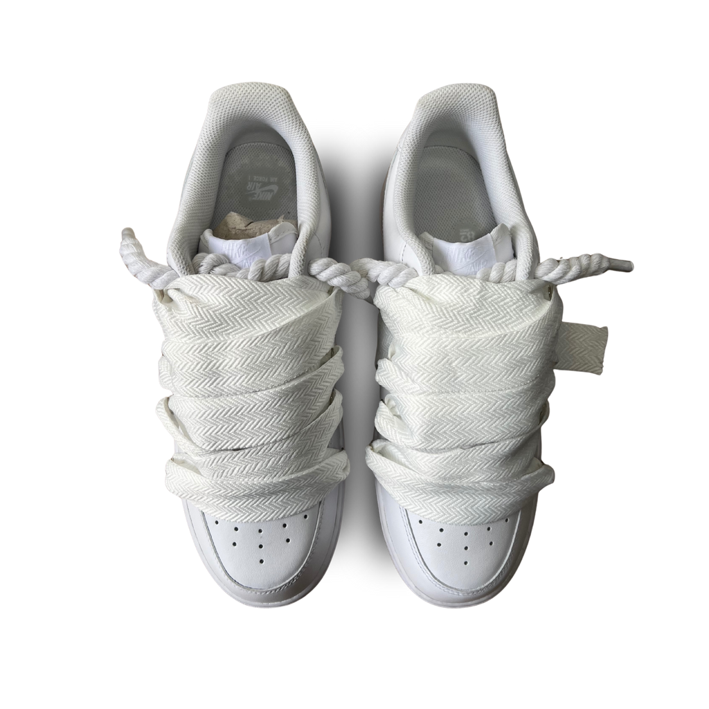 Nike Air Force 1 Lanvin Rope Lace Pure White Felülnézet