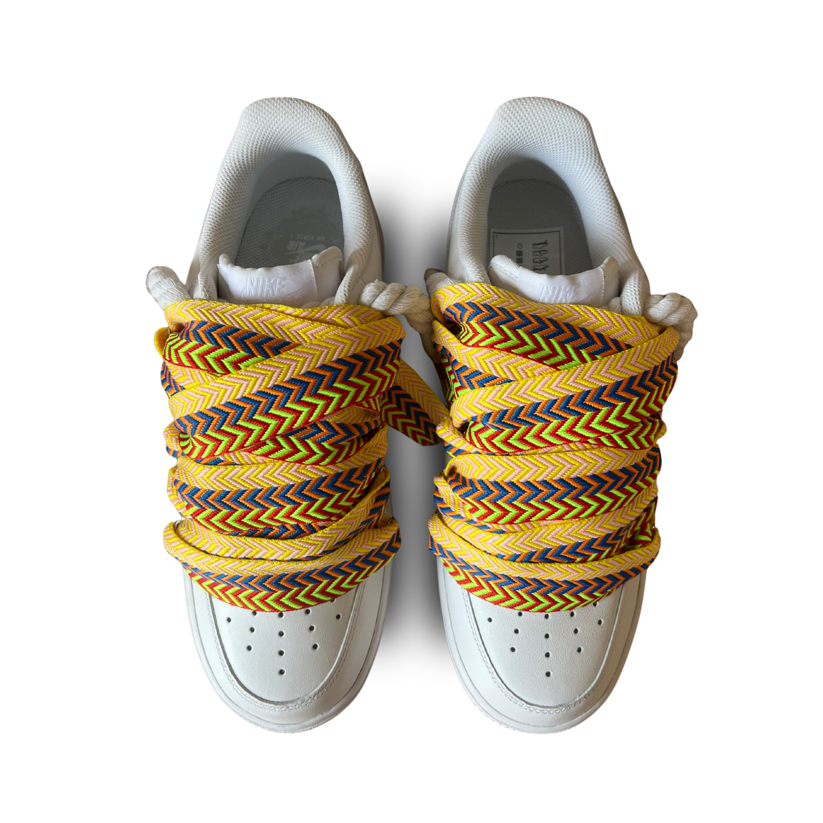 Nike Air Force 1 Lanvin Rope Lace Yellow Blue Felülnézet