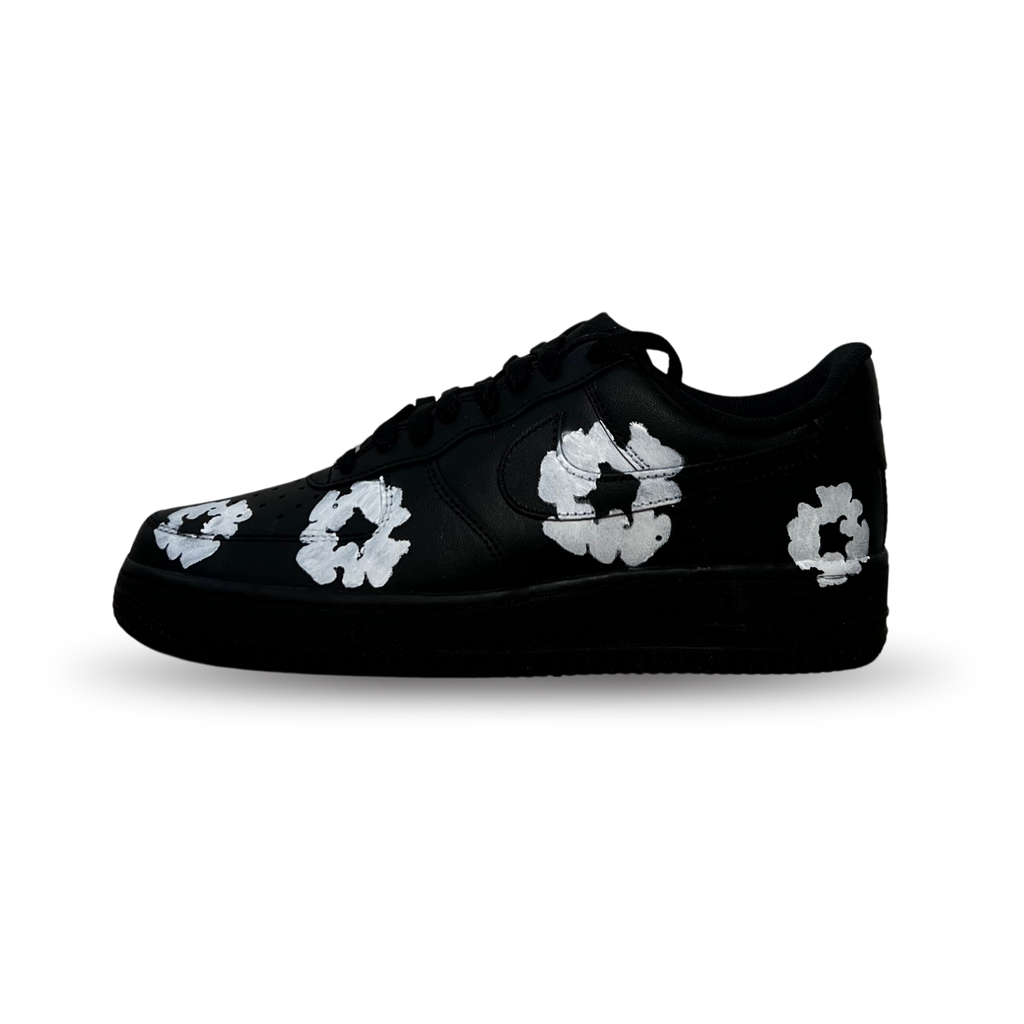 Nike Air Force 1 Low Black Denim Tears Custom Oldalnézet