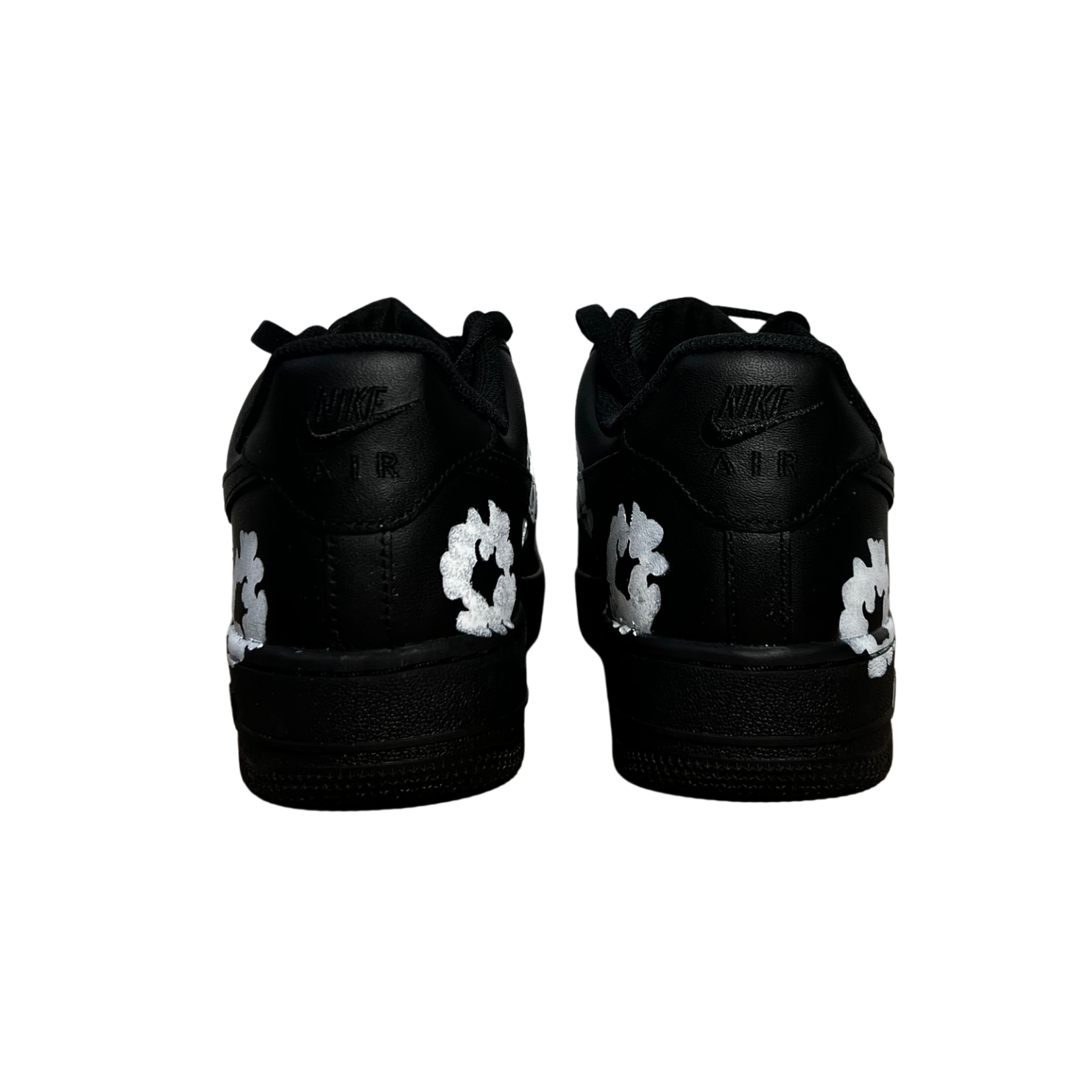 Nike Air Force 1 Low Black Denim Tears Custom Hátulnézet