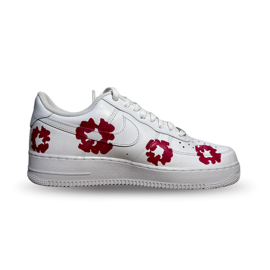 Nike Air Force 1 Low Denim Tears Custom Pink Belső oldalnézet