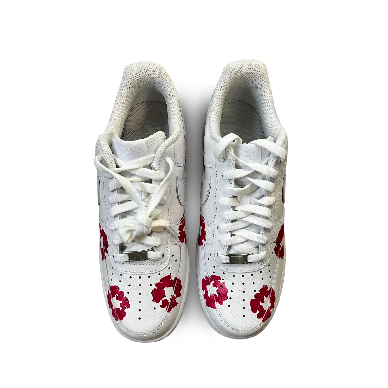 Nike Air Force 1 Low Denim Tears Custom Pink Felülnézet