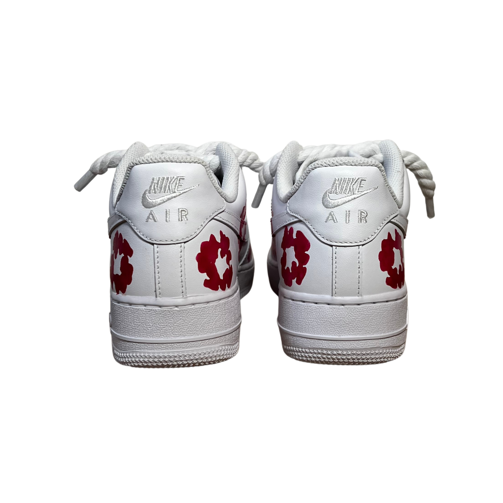 Nike Air Force 1 Low Denim Tears Custom Pink Rope Lace Hátulnézet