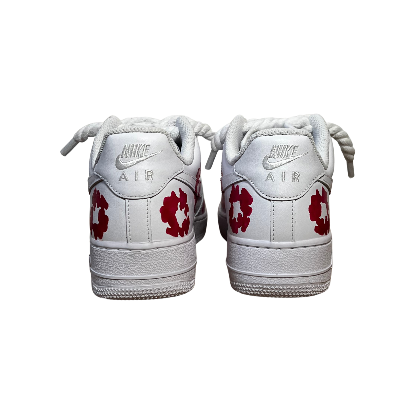 Nike Air Force 1 Low Denim Tears Custom Pink Rope Lace Hátulnézet