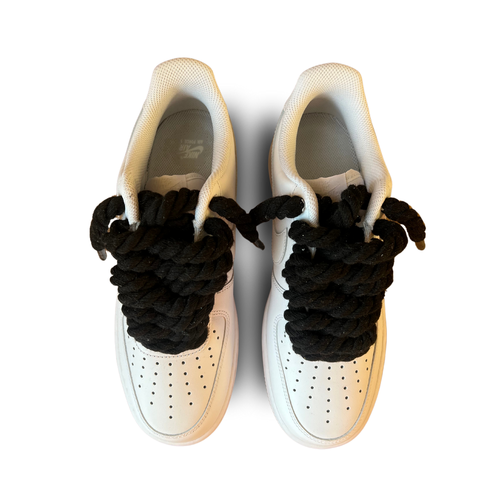 Nike Air Force 1 Rope Lace Black Felülnézet