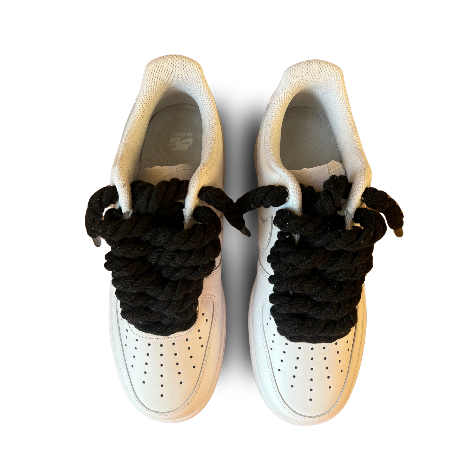 Nike Air Force 1 Rope Lace Black Felülnézet