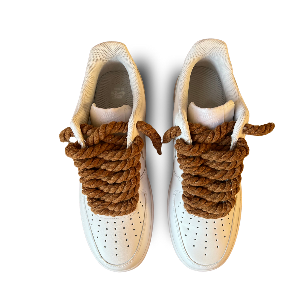 Nike Air Force 1 Rope Lace Brown Felülnézet