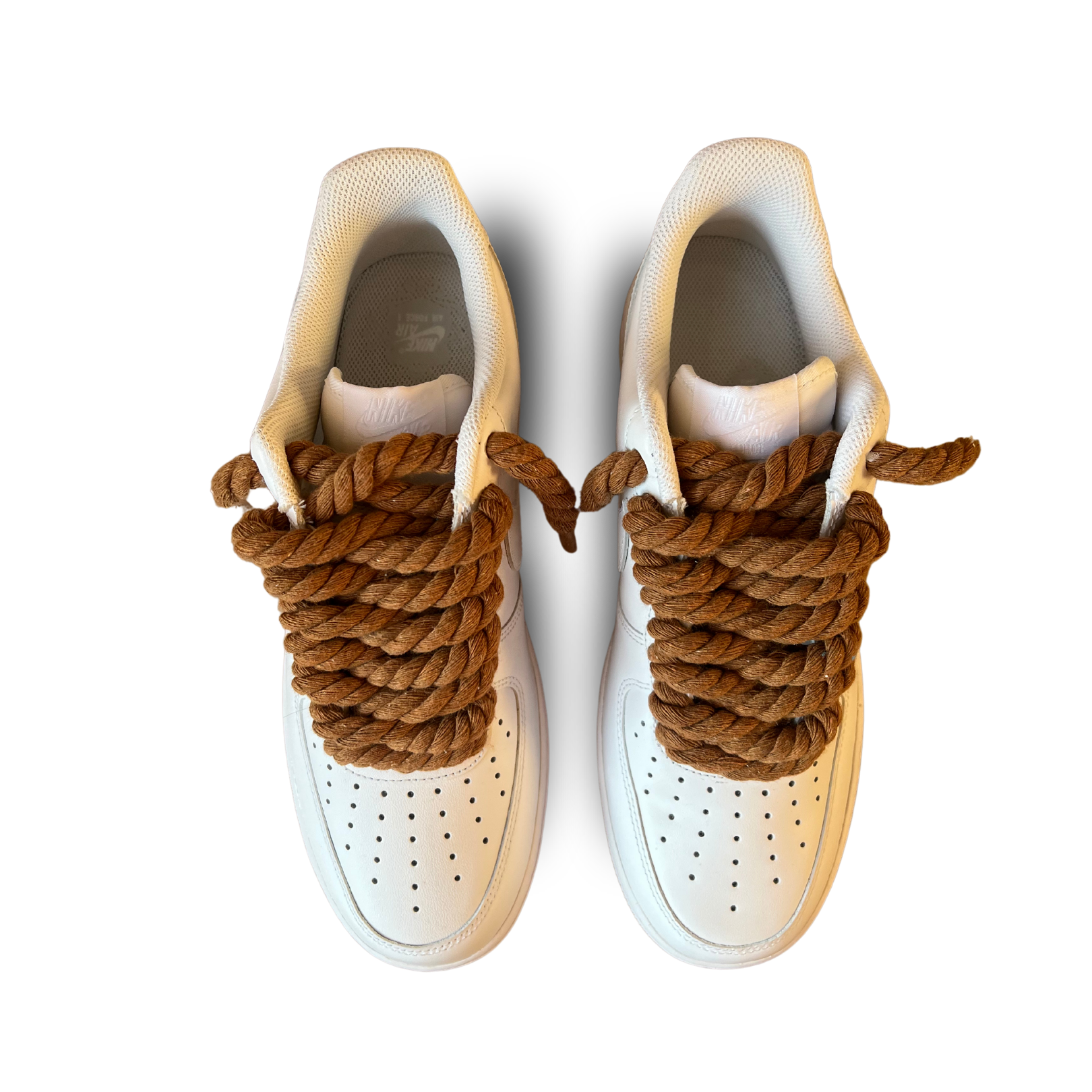 Nike Air Force 1 Rope Lace Brown Felülnézet