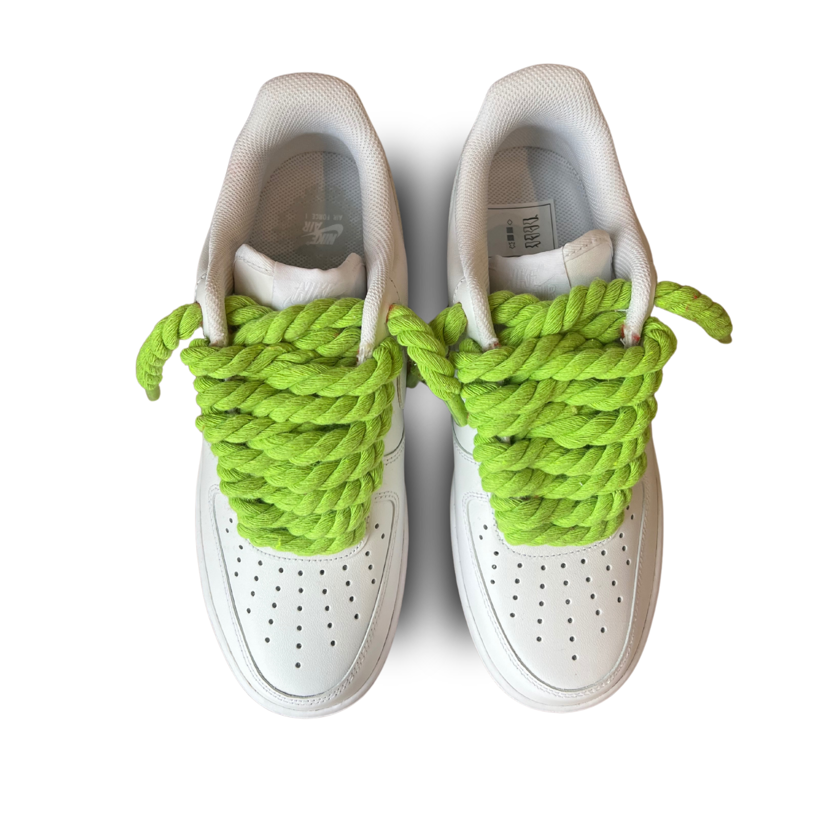 Nike Air Force 1 Rope Lace Neon Felülnézet