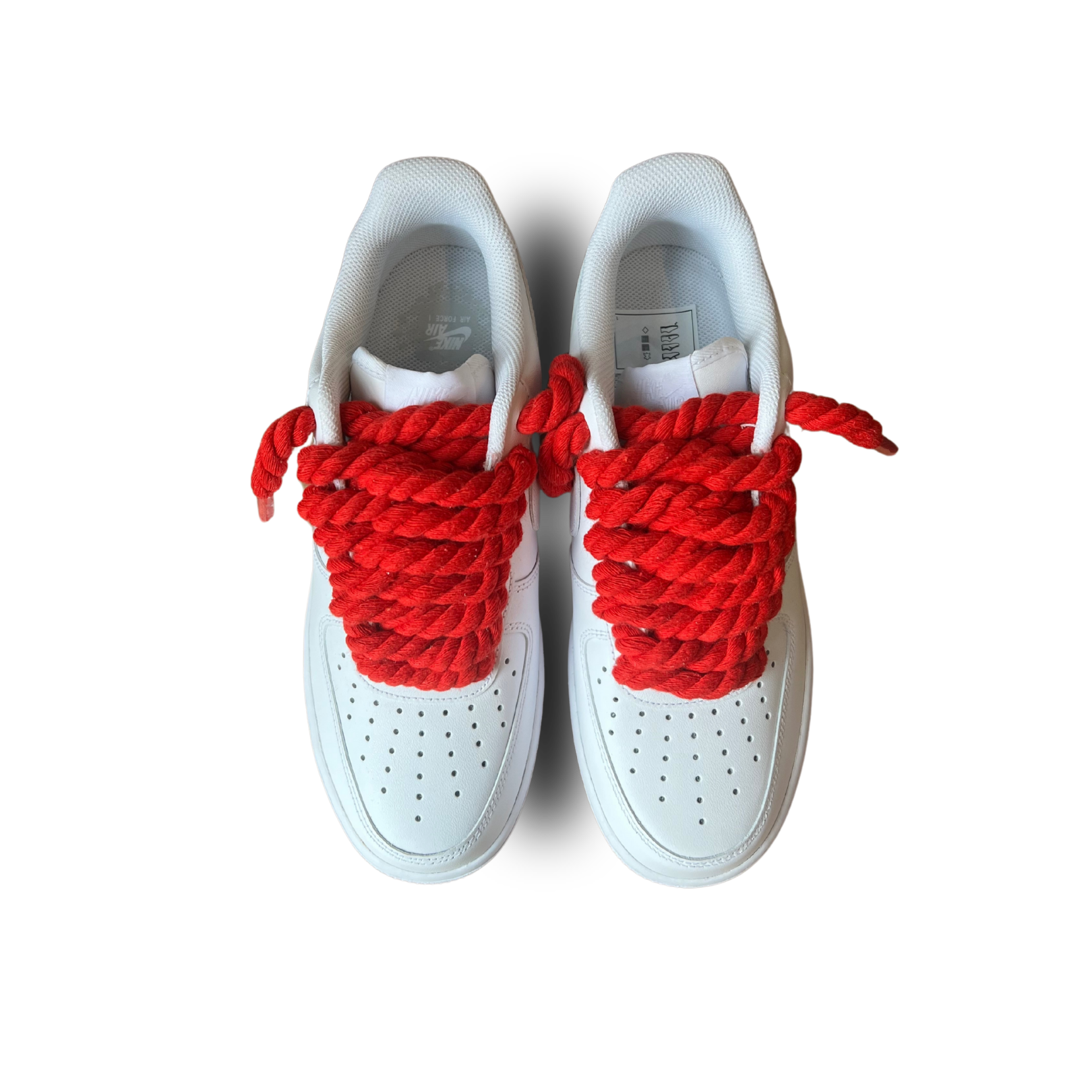 Nike Air Force 1 Rope Lace Red Felülnézet