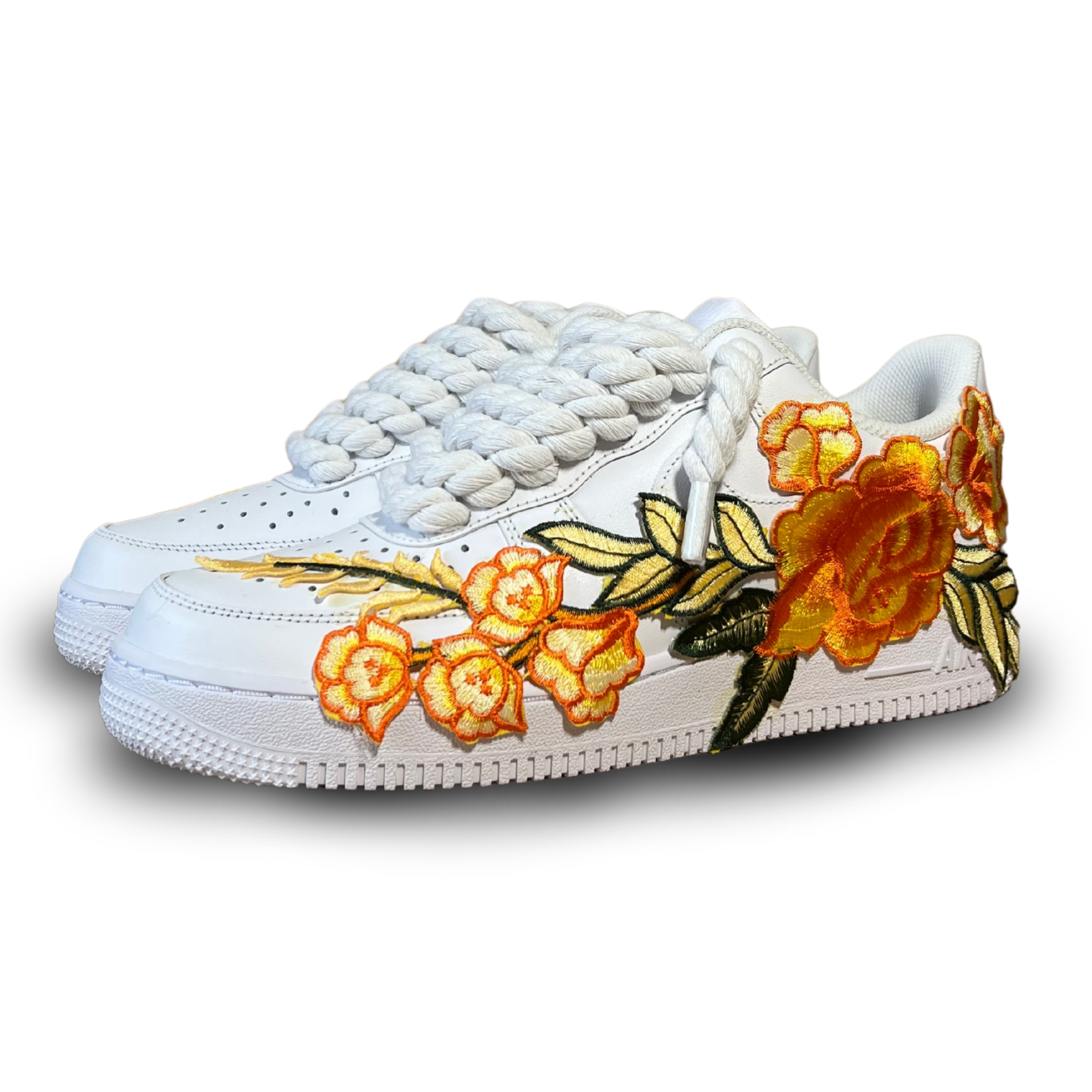 Nike Air Force 1 Rope Lace Yellow Rose Csanadsoles