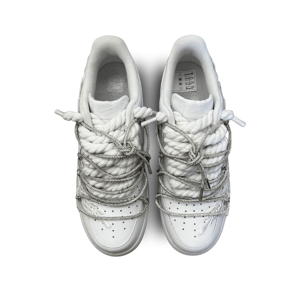 Nike Air Force 1 Rose Pure White Diamond Felülnézet