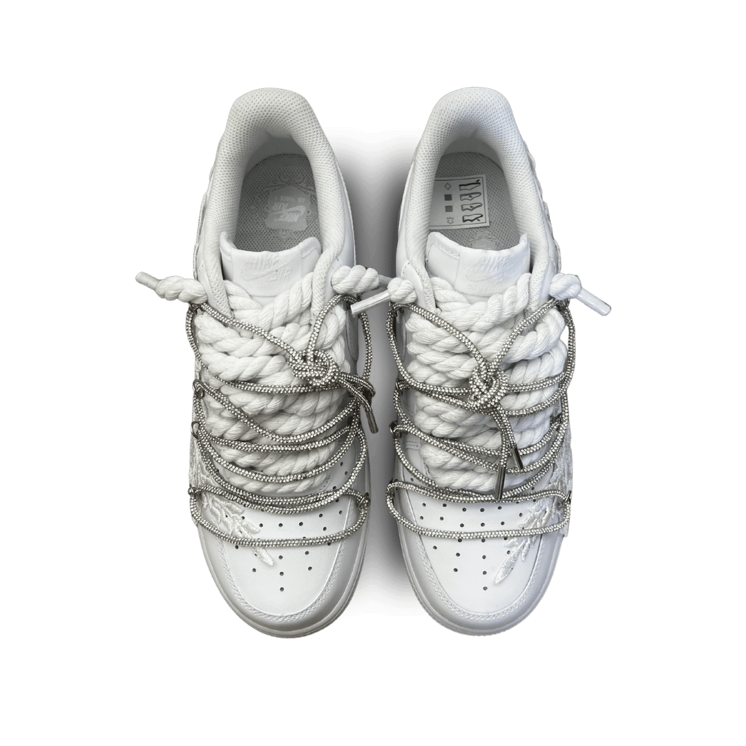 Nike Air Force 1 Rose Pure White Diamond Felülnézet