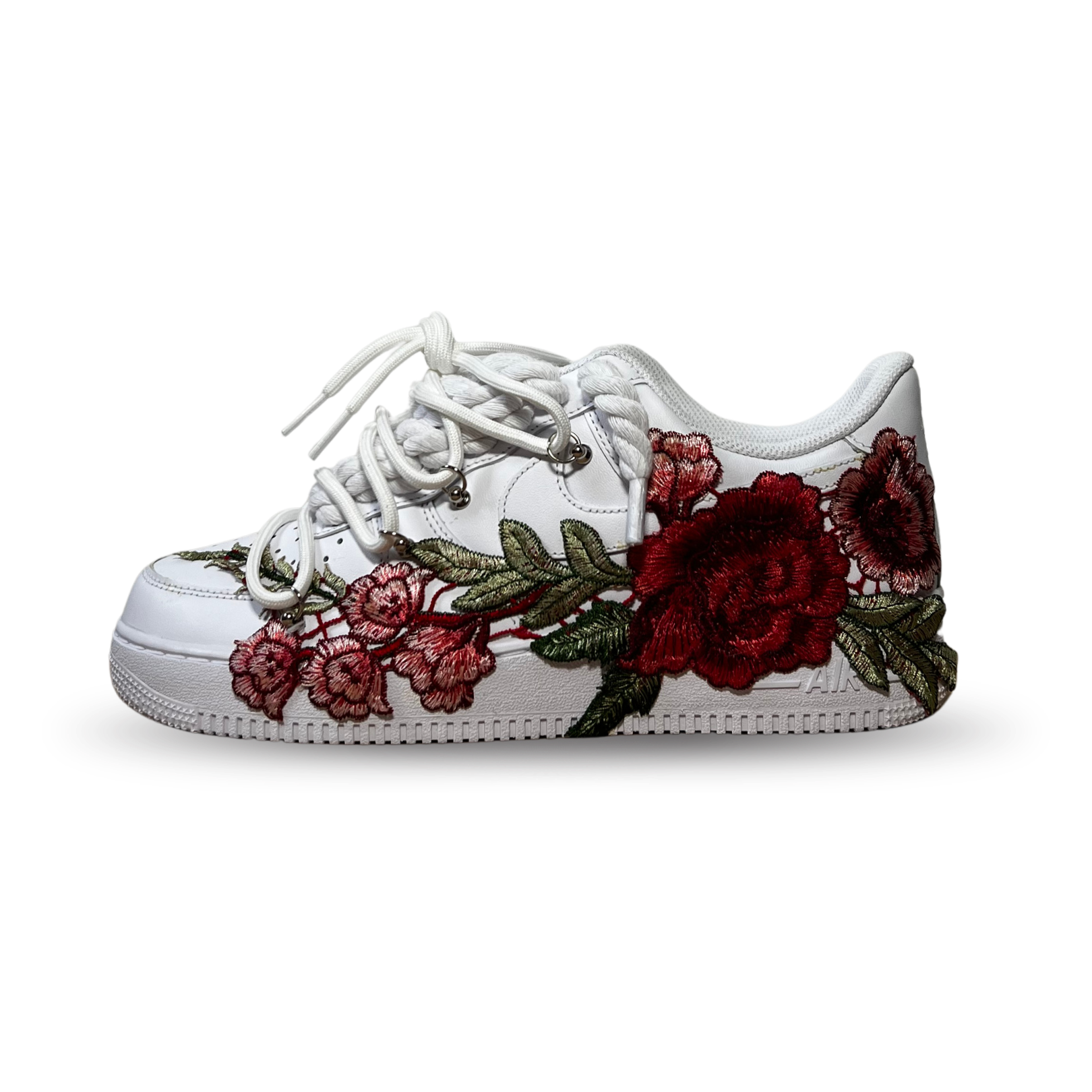 Nike Air Force 1 Rose Red Laced Up Oldalnézet