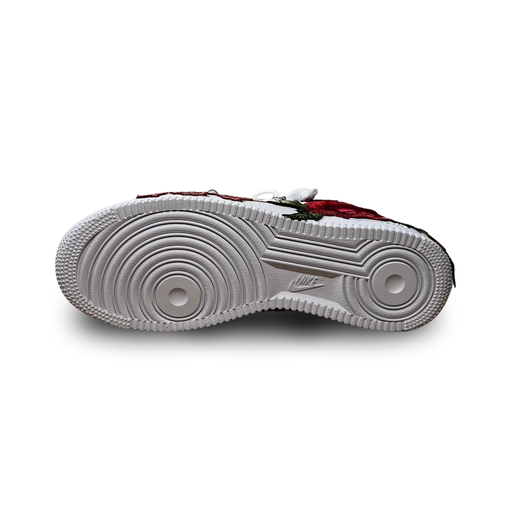 Nike Air Force 1 Rose Red Laced Up Talp