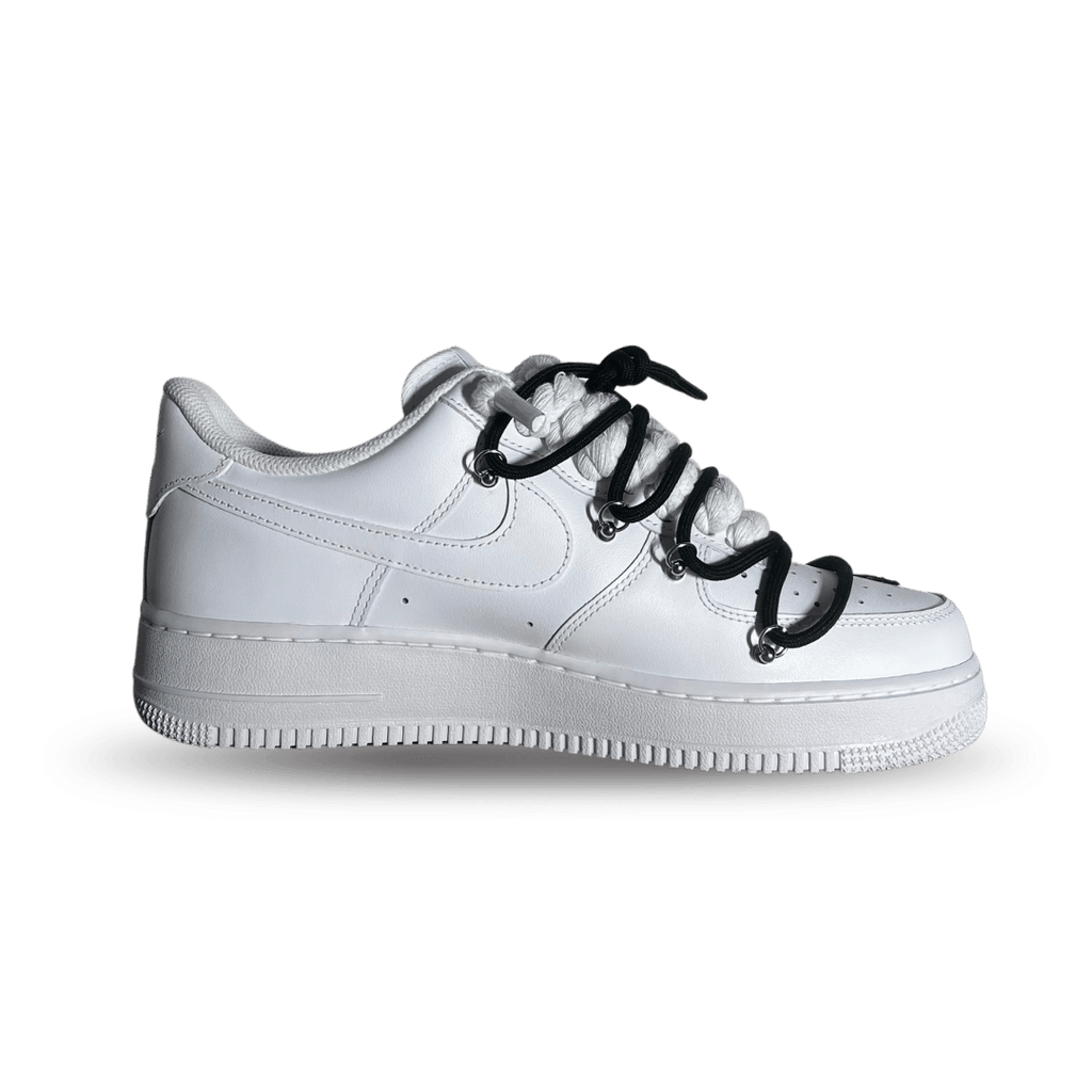 Nike Air Force 1 Rose White Black Laced Up Belső oldalnézet