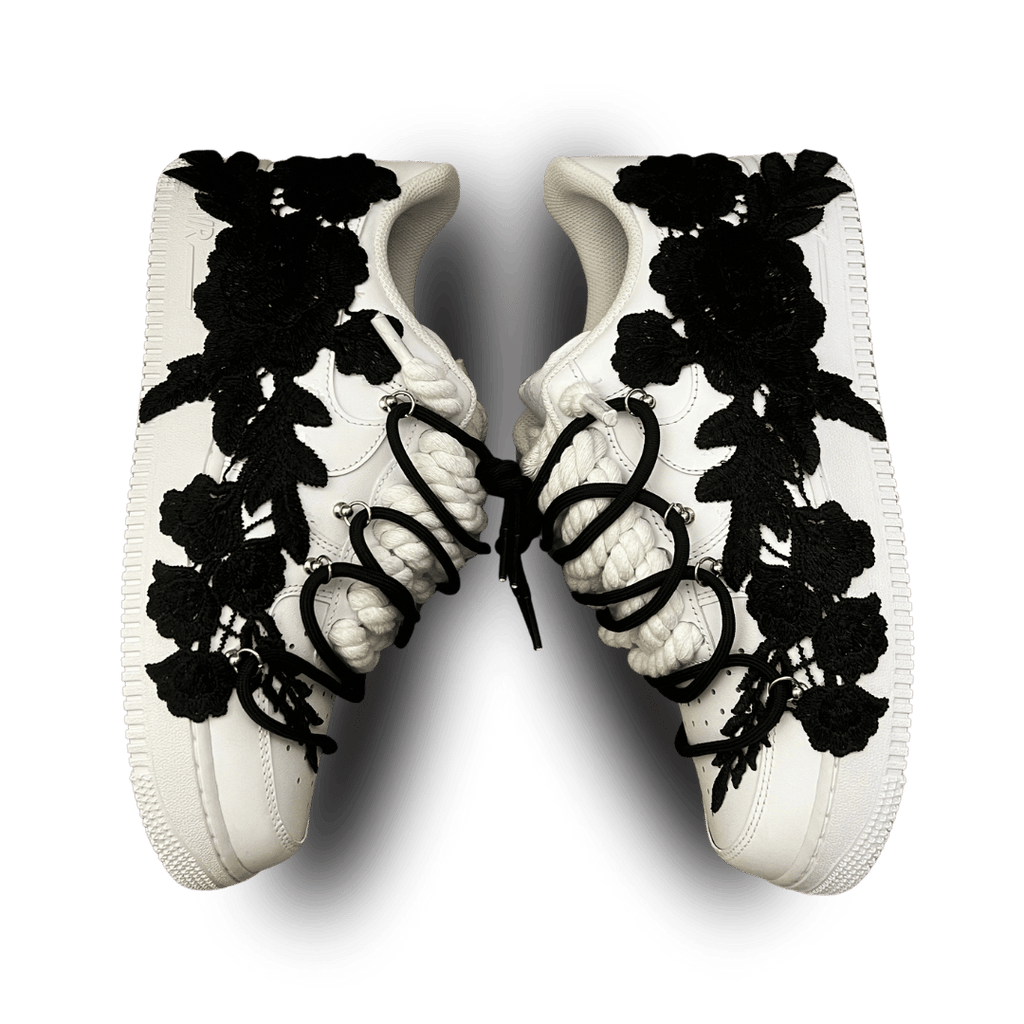 Nike Air Force 1 Rose White Black Laced Up Rose nézet