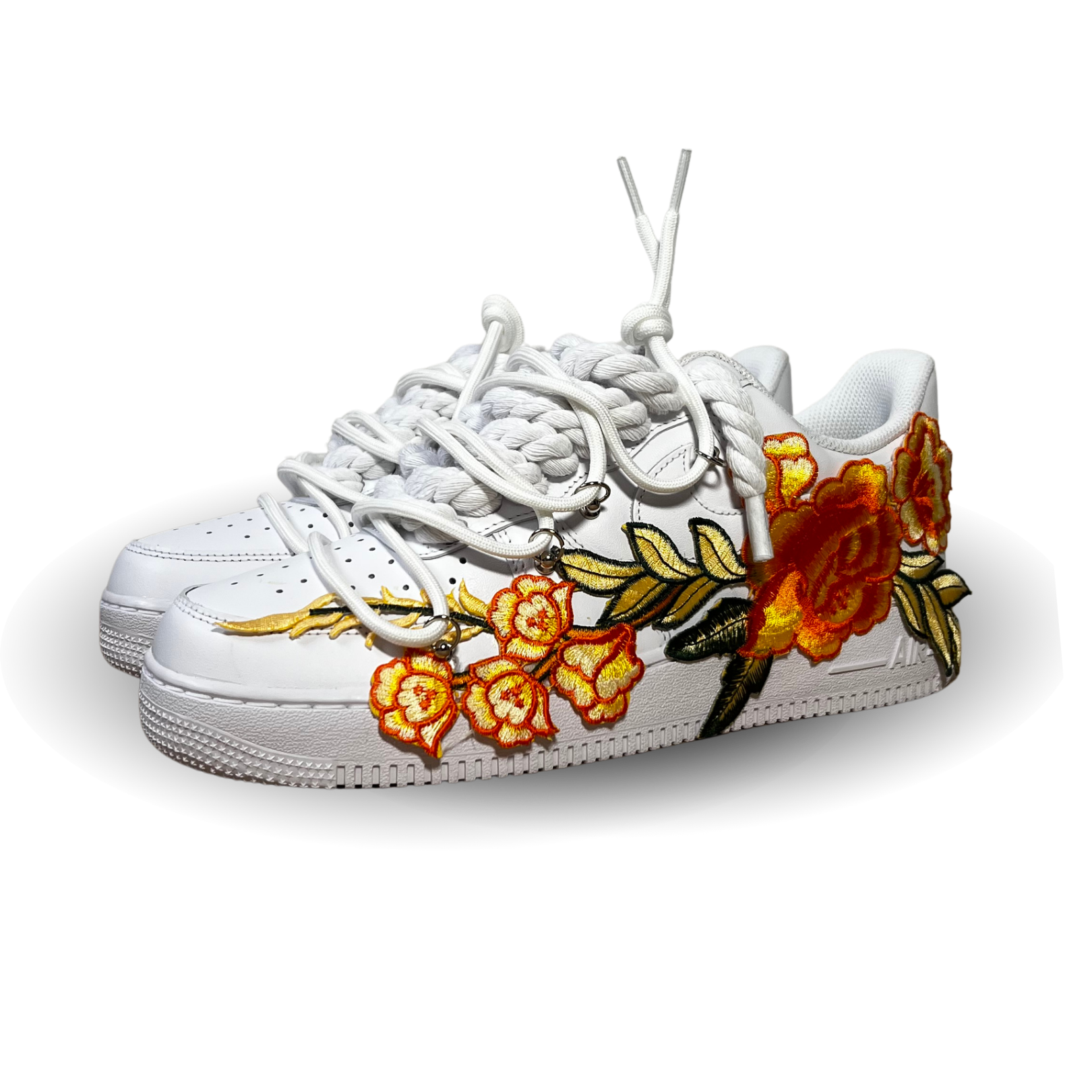 Nike Air Force 1 Rose Yellow Laced Up Csanadsoles