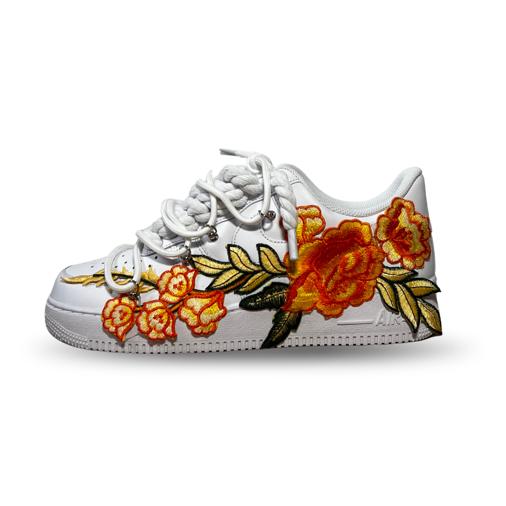 Nike Air Force 1 Rose Yellow Laced Up Oldalnézet