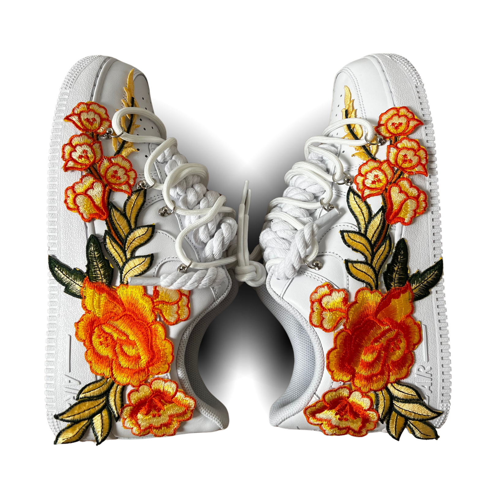 Nike Air Force 1 Rose Yellow Laced Up Rózsanézet