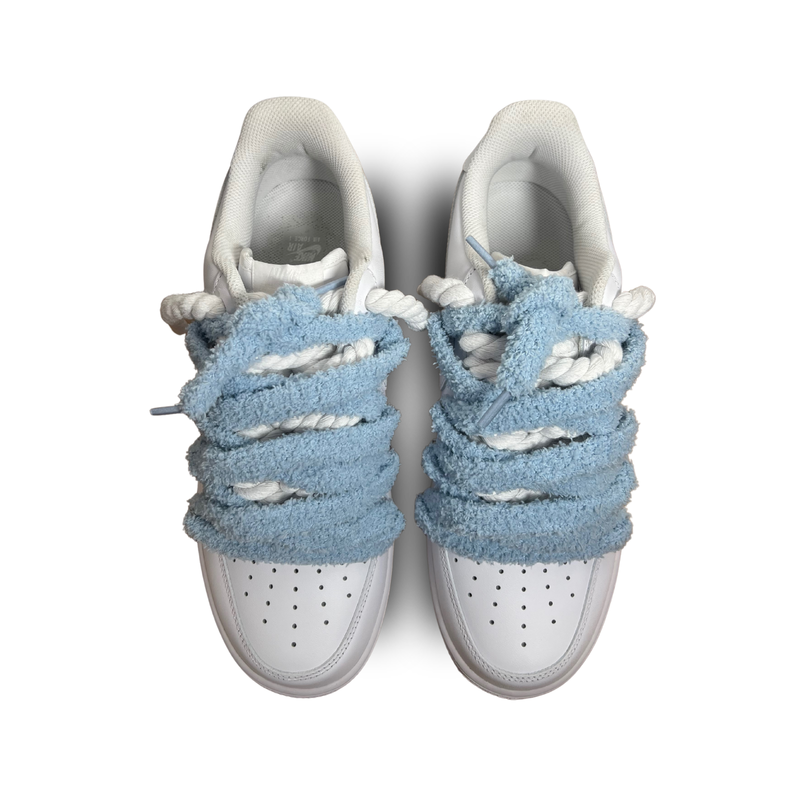 Nike Air Force 1 White Chimney Cake Baby Blue Felülnézet