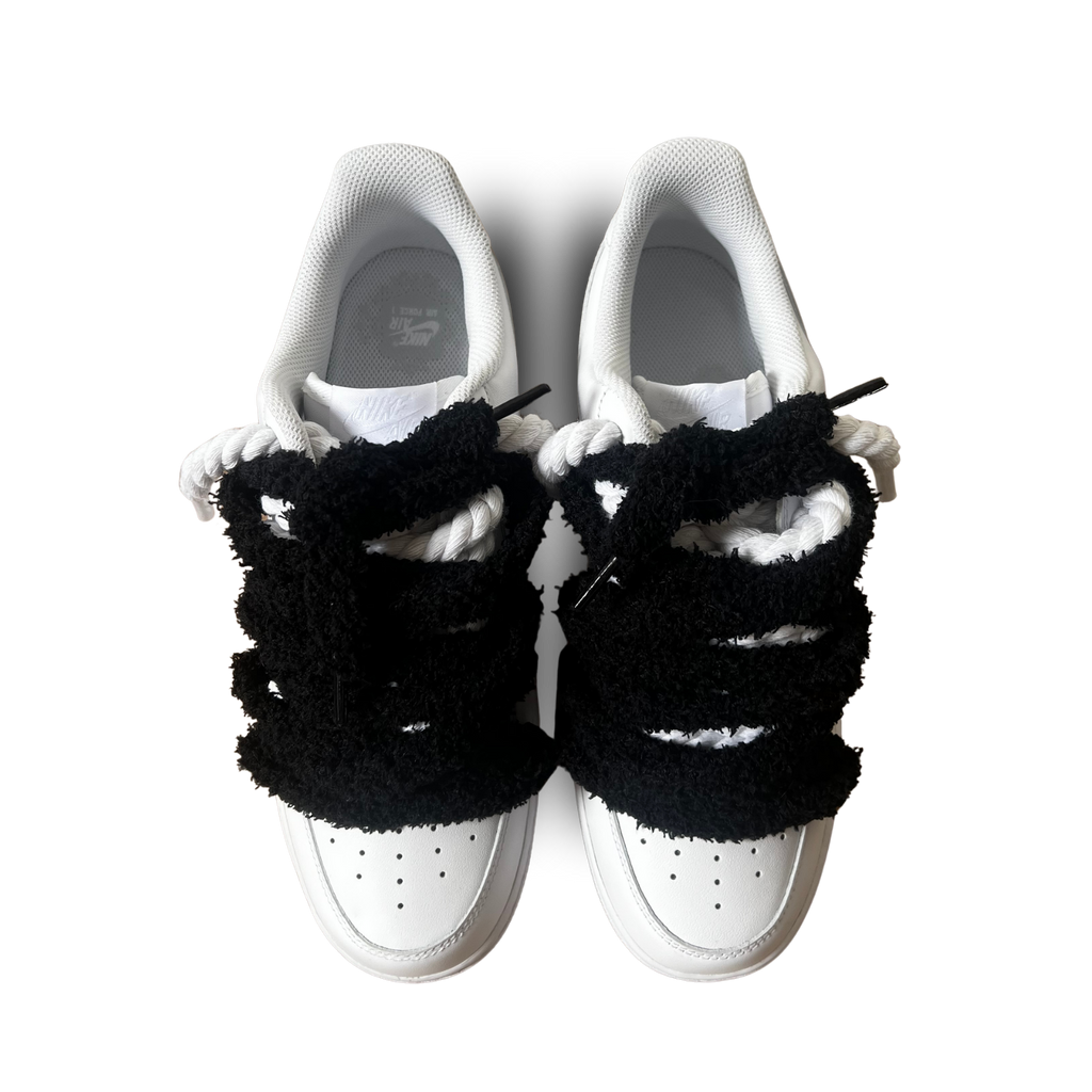 Nike Air Force 1 White Chimney Cake Black Felülnézet